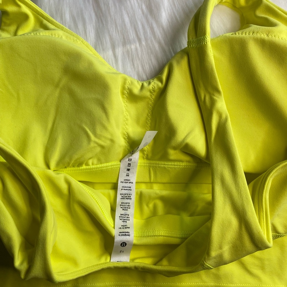 Lululemon Size 12 Lululemon Align Cropped Tank Top Electric Lemon ELLE Yellow - Picture 4 of 4